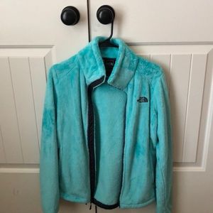 Teal north face jacket